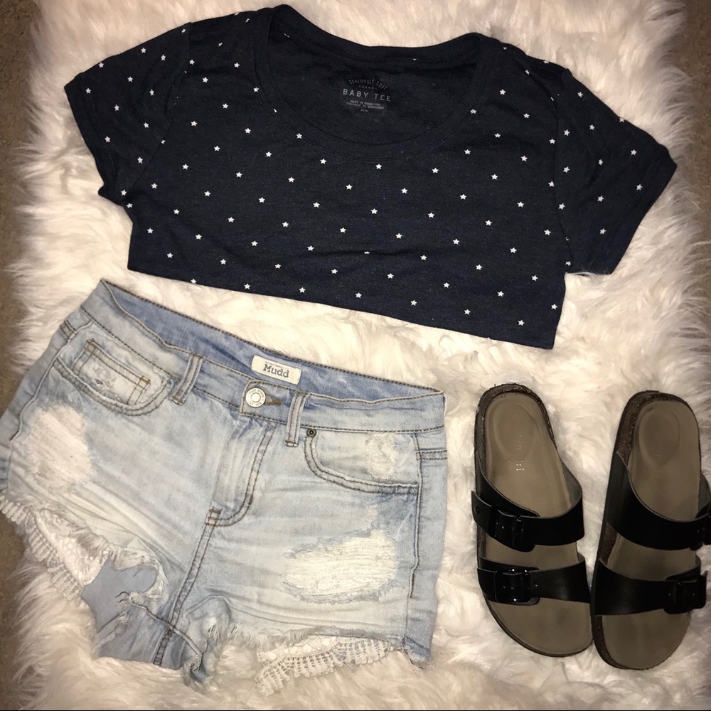 Aeropostale Stars Cropped T-Shirt